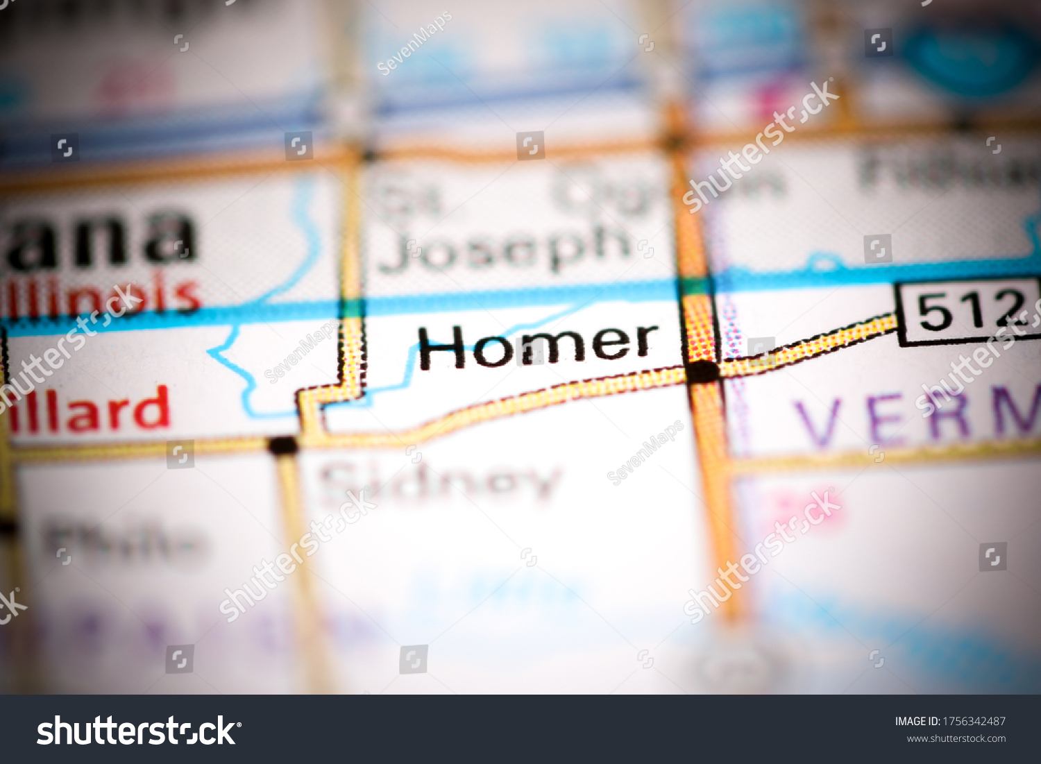 Homer Illinois Usa On Geography Map Stock Photo 1756342487 Shutterstock   Stock Photo Homer Illinois Usa On A Geography Map 1756342487 