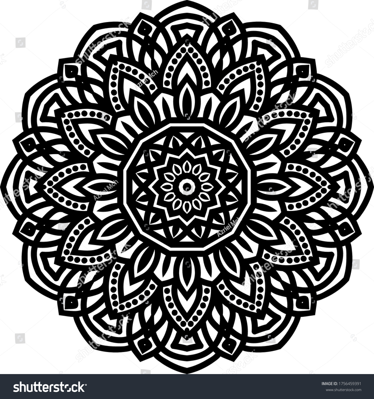 Vector Mandala Art Circular Pattern Decoration Stock Vector (Royalty ...