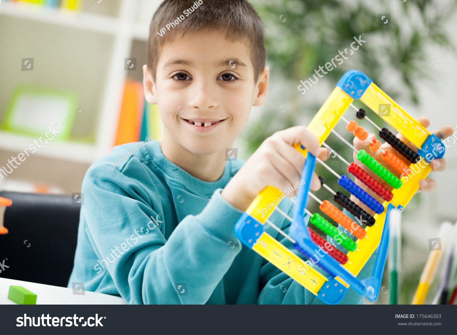 Smiling Young Boy Home Learning Stock Photo 175646303 | Shutterstock