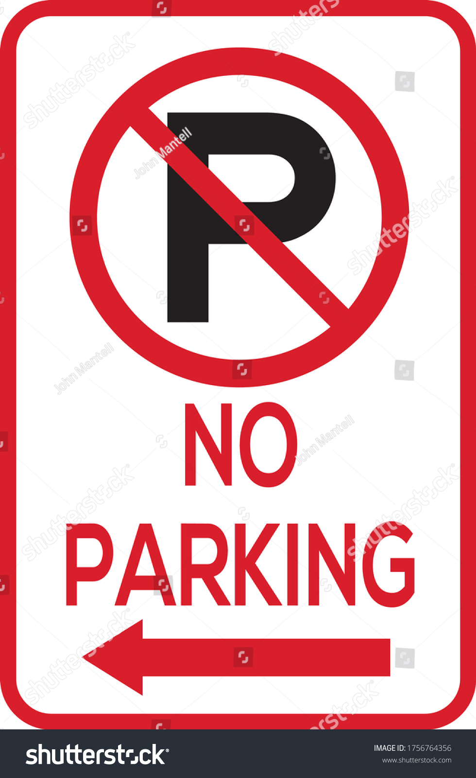 No Parking In front of Gates safety sign 