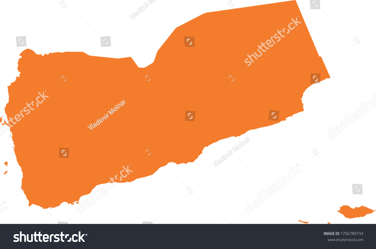 Vector Illustration Yemen Map Stock Vector Royalty Free 1756789733 Shutterstock 