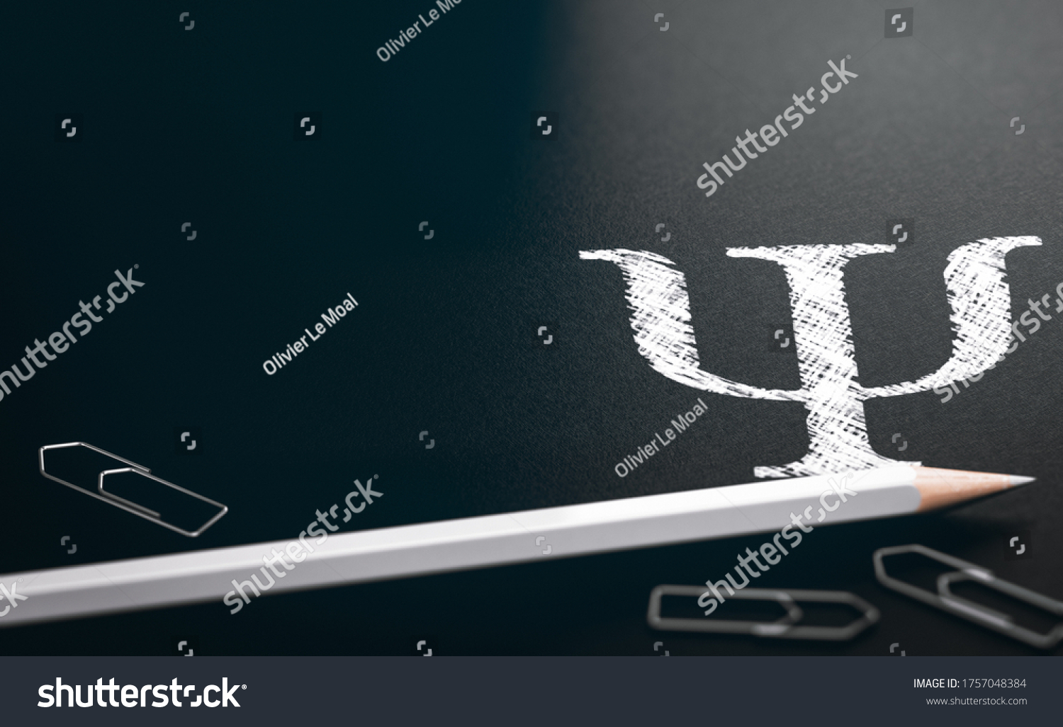 3d Illustration White Psi Letter Symbol Stock Illustration 1757048384 ...