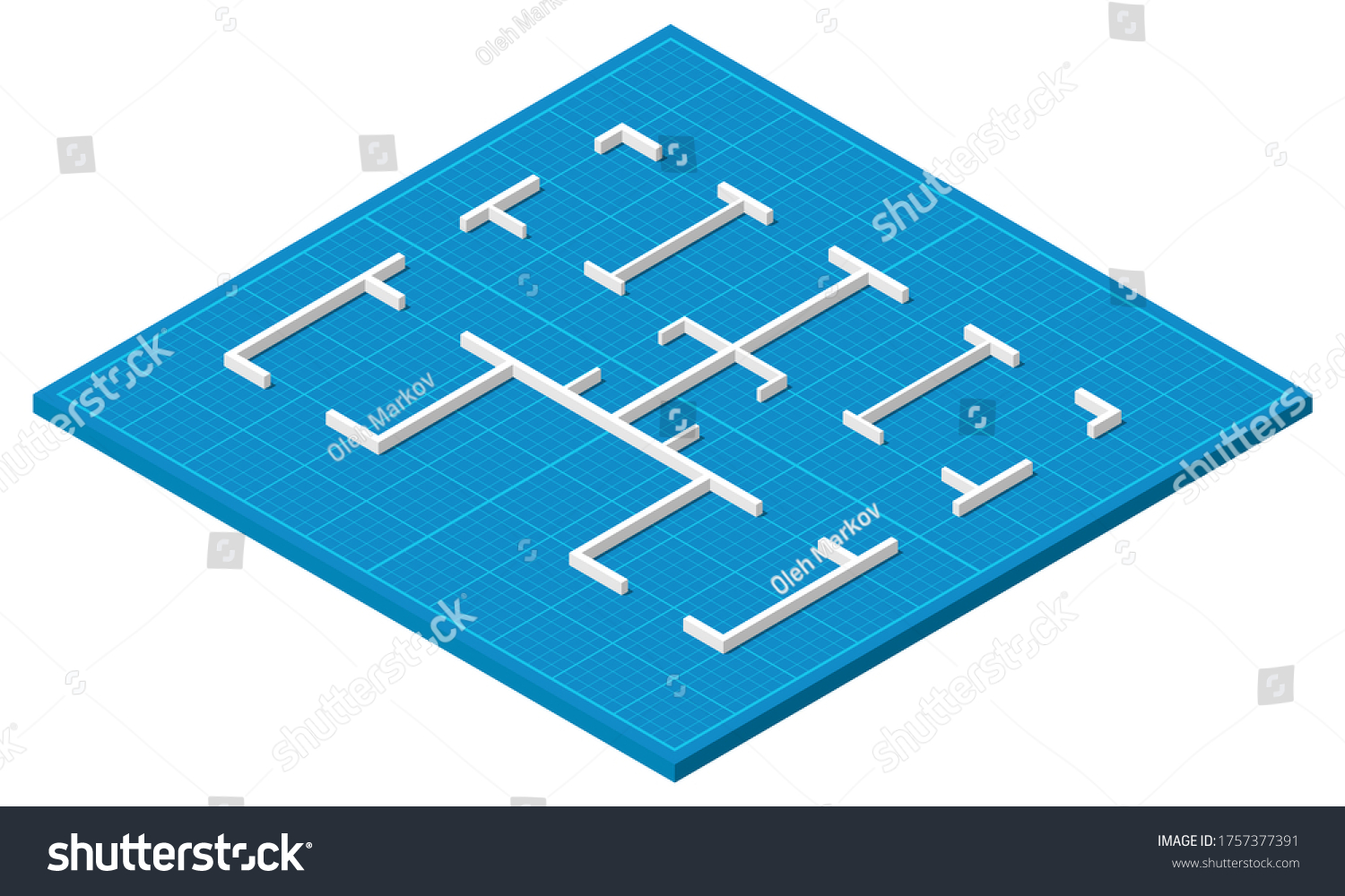 isometric-blueprint-house-floor-plan-simple-stock-vector-royalty-free