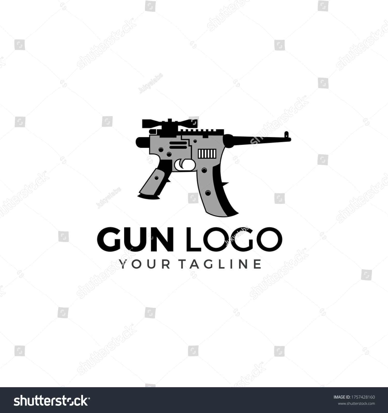 Gun Logo Template Military Weapon Logo Stock Vector (Royalty Free ...