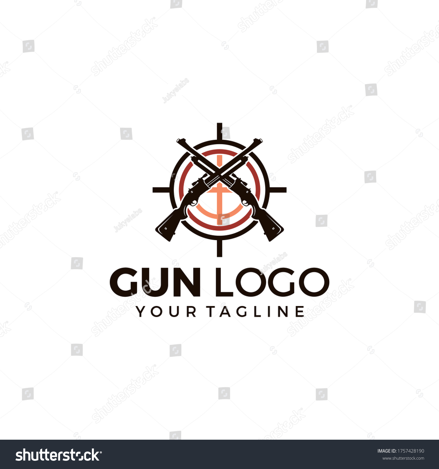 Gun Logo Template Military Weapon Logo Stock Vector (Royalty Free ...