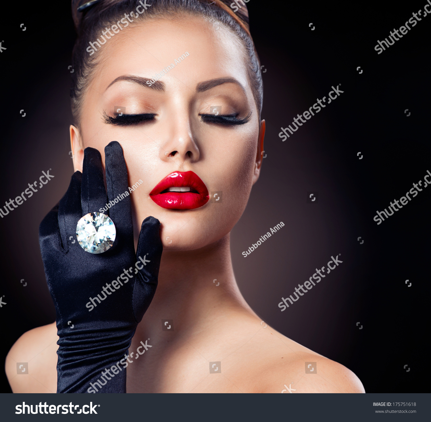 Beauty Fashion Glamour Girl Portrait Over Stock Photo 175751618 