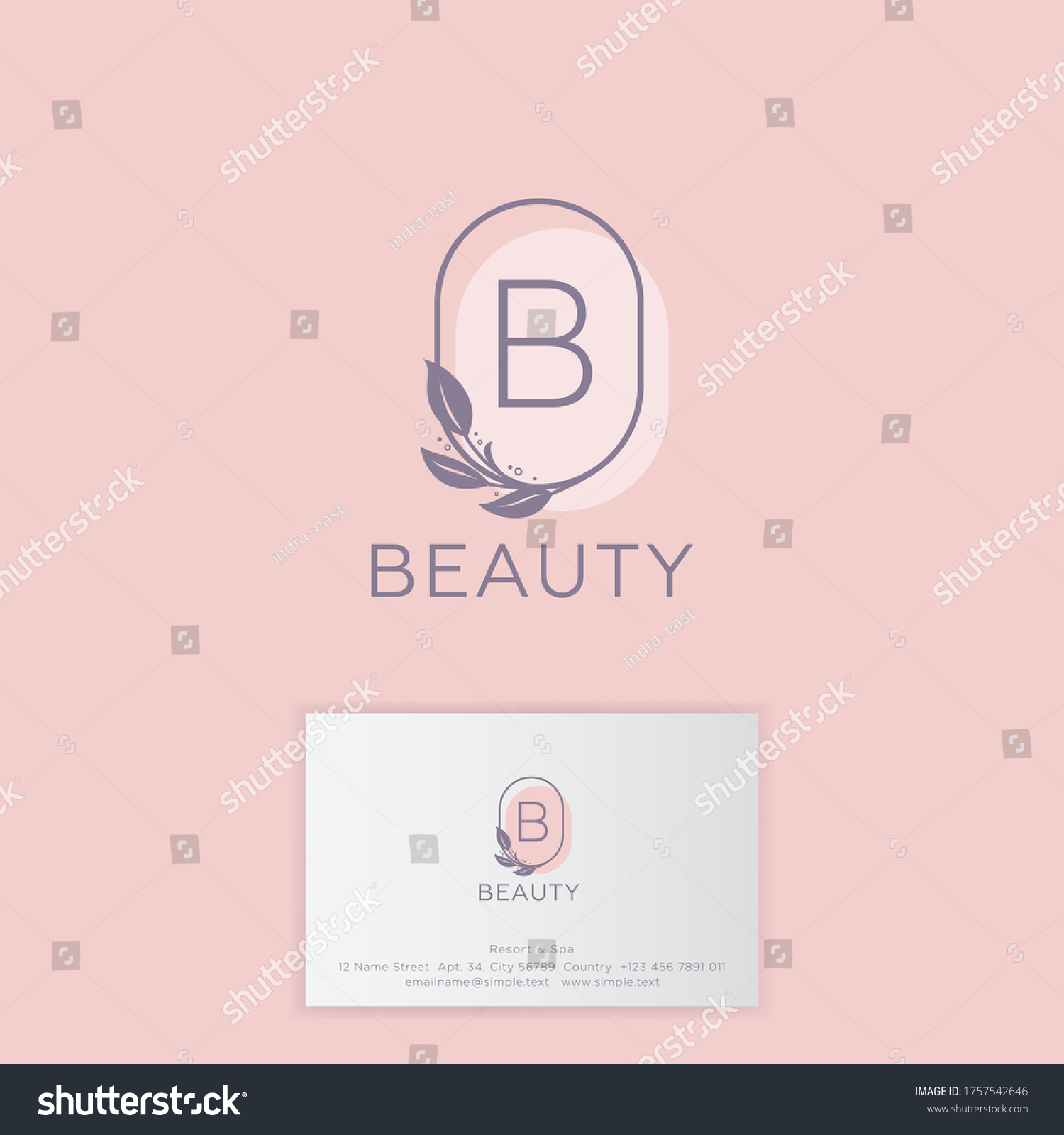 Beauty Salon Logo Business Card B Stock Vector (Royalty Free ...