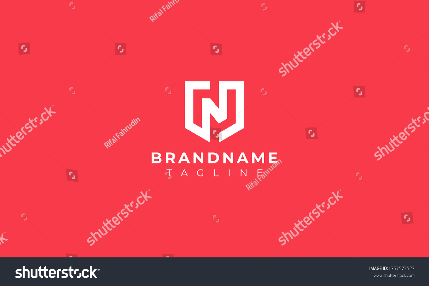 N Shield Logo Design Abstract Letter Stock Vector Royalty Free 1757577527 Shutterstock