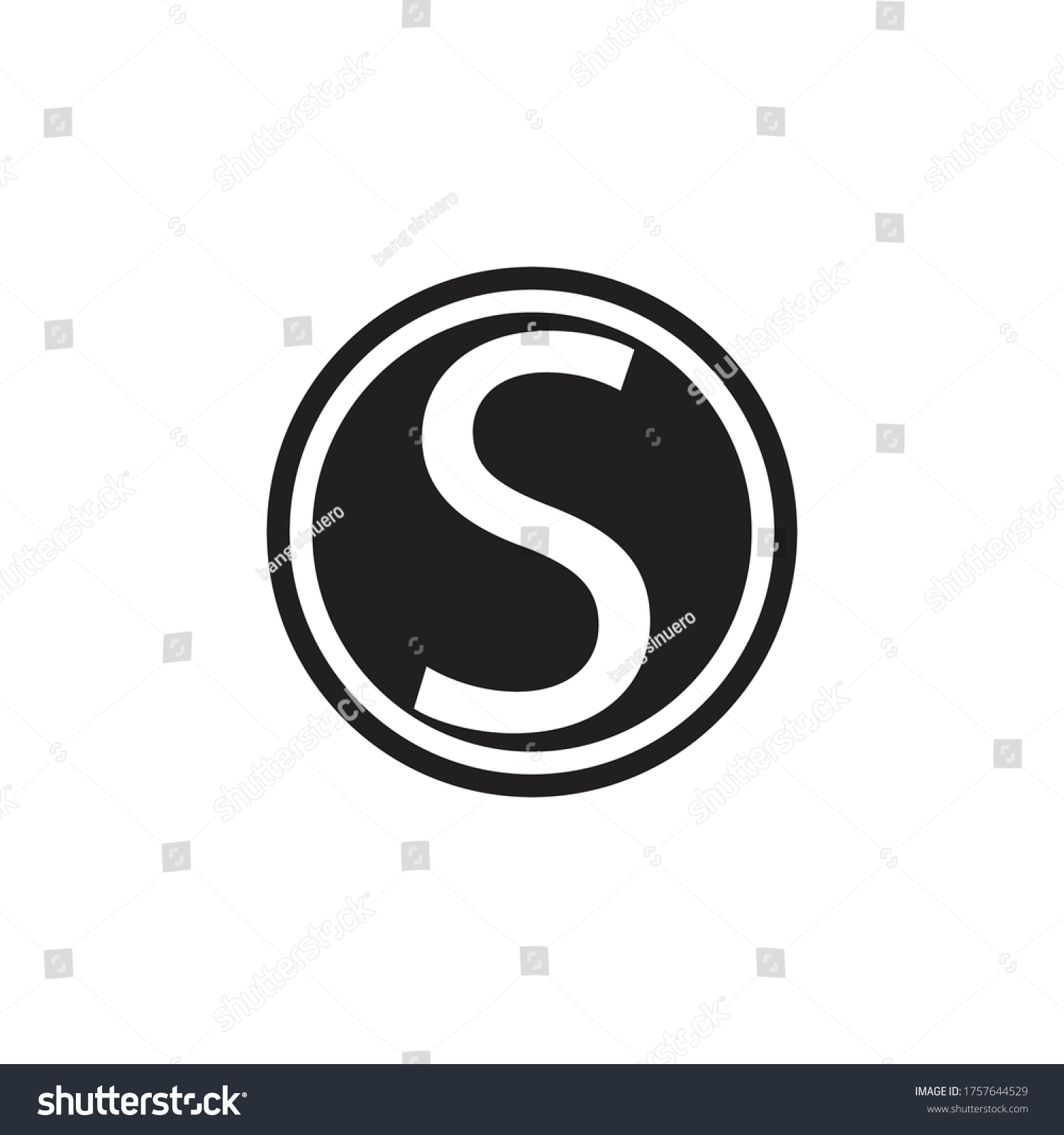 Black Design Logo Font S Stock Vector (Royalty Free) 1757644529 ...