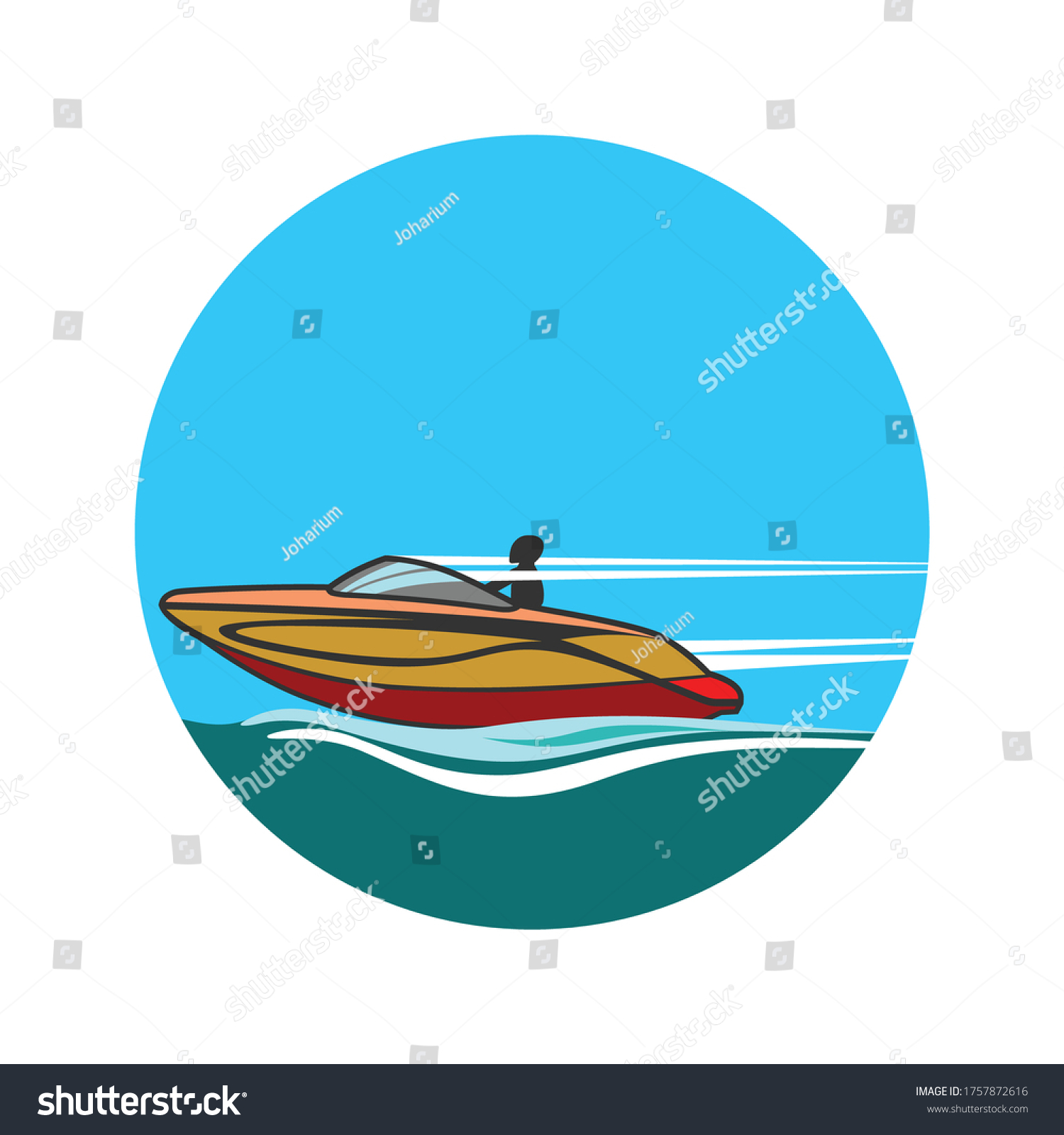 Simple Jet Boat Logo Vector Stock Vector (Royalty Free) 1757872616 ...