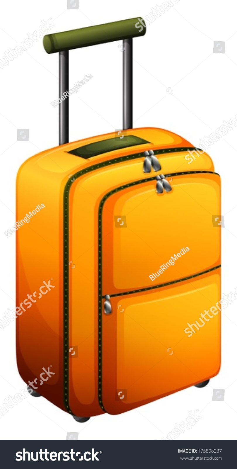 Illustration Orange Baggage On White Background Stock Vector Royalty Free Shutterstock