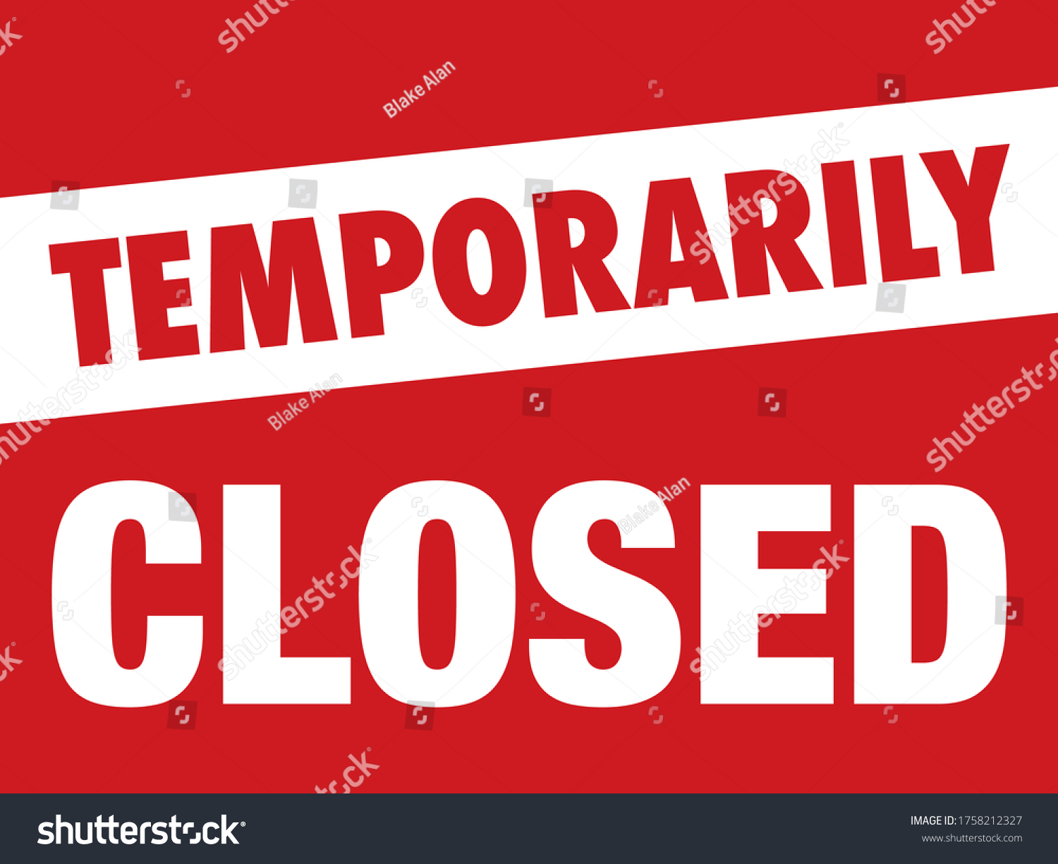 Temporarily Closed Sign Poster Design Retail Stock Vector (Royalty Free ...