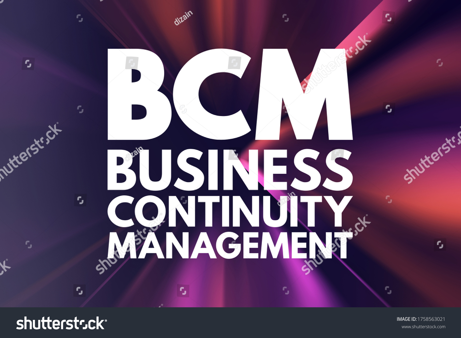 bcm-business-continuity-management-acronym-business-stock-illustration