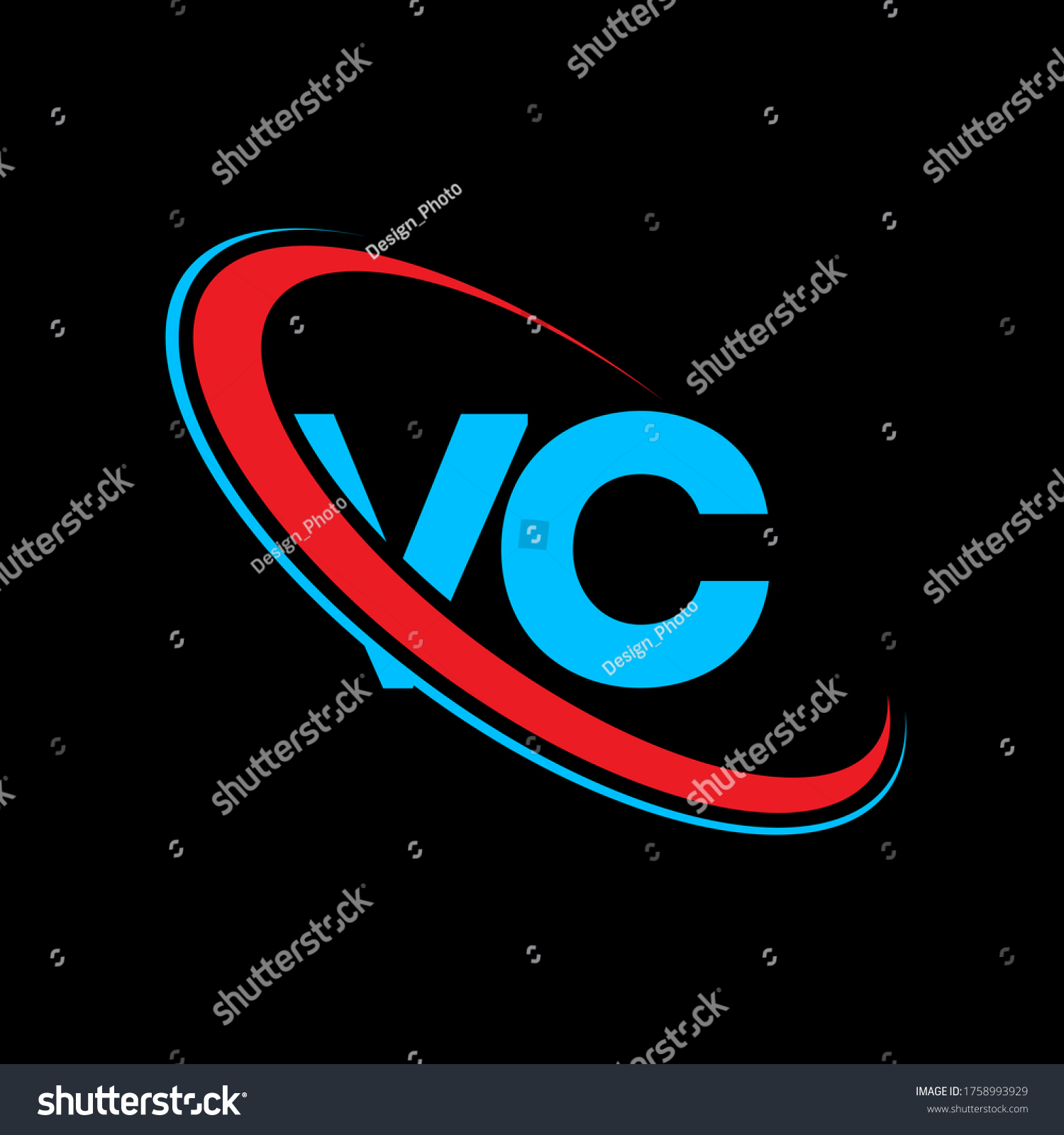 Vc V C Letter Logo Design Stock Vector (Royalty Free) 1758993929 ...