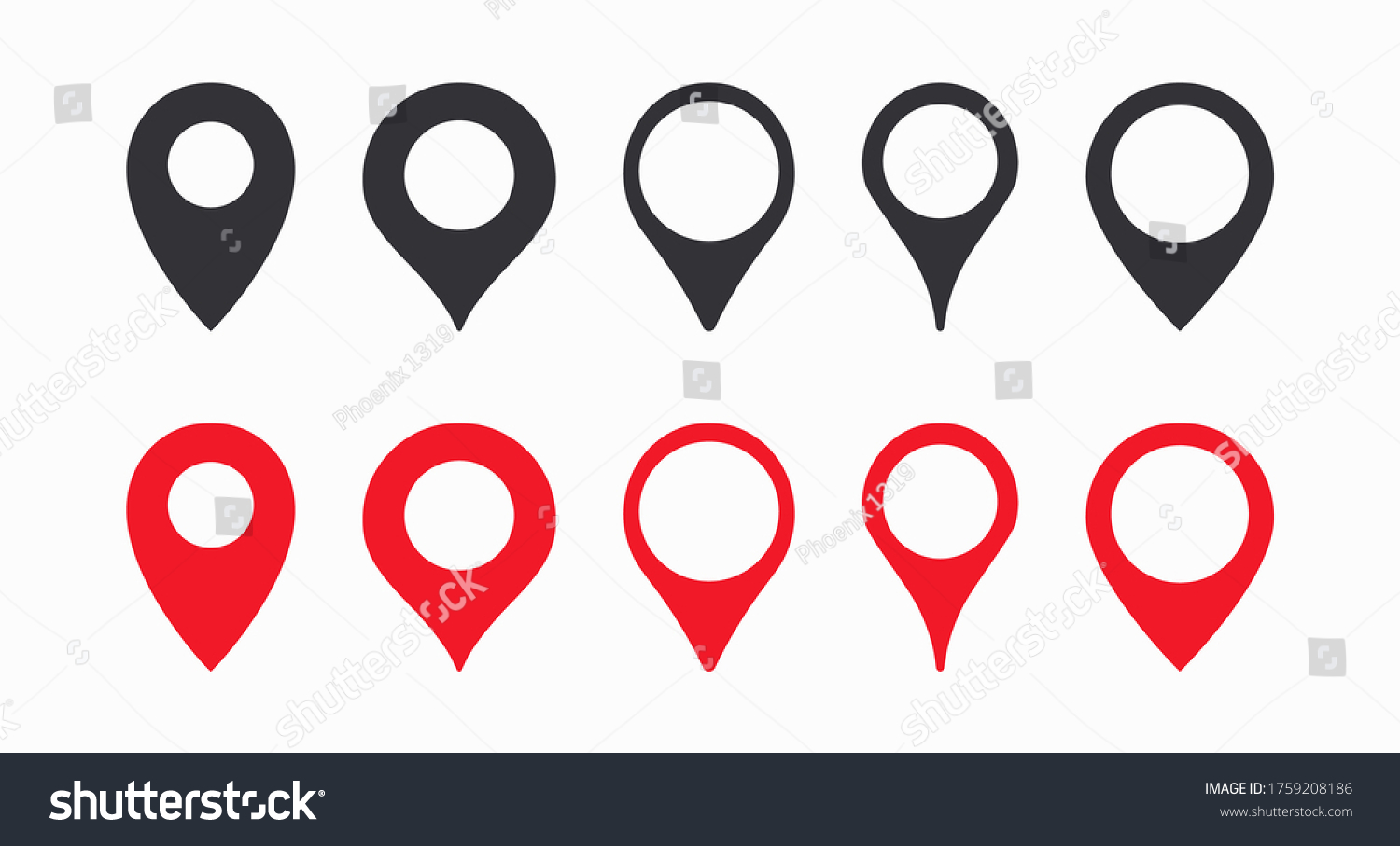 Set Location Pins Different Shapes Gps Stock Vector Royalty Free 1759208186 Shutterstock Set Location Pins Different Shapes Gps Stock Vector Royalty Free 1759208186 Shutterstock
