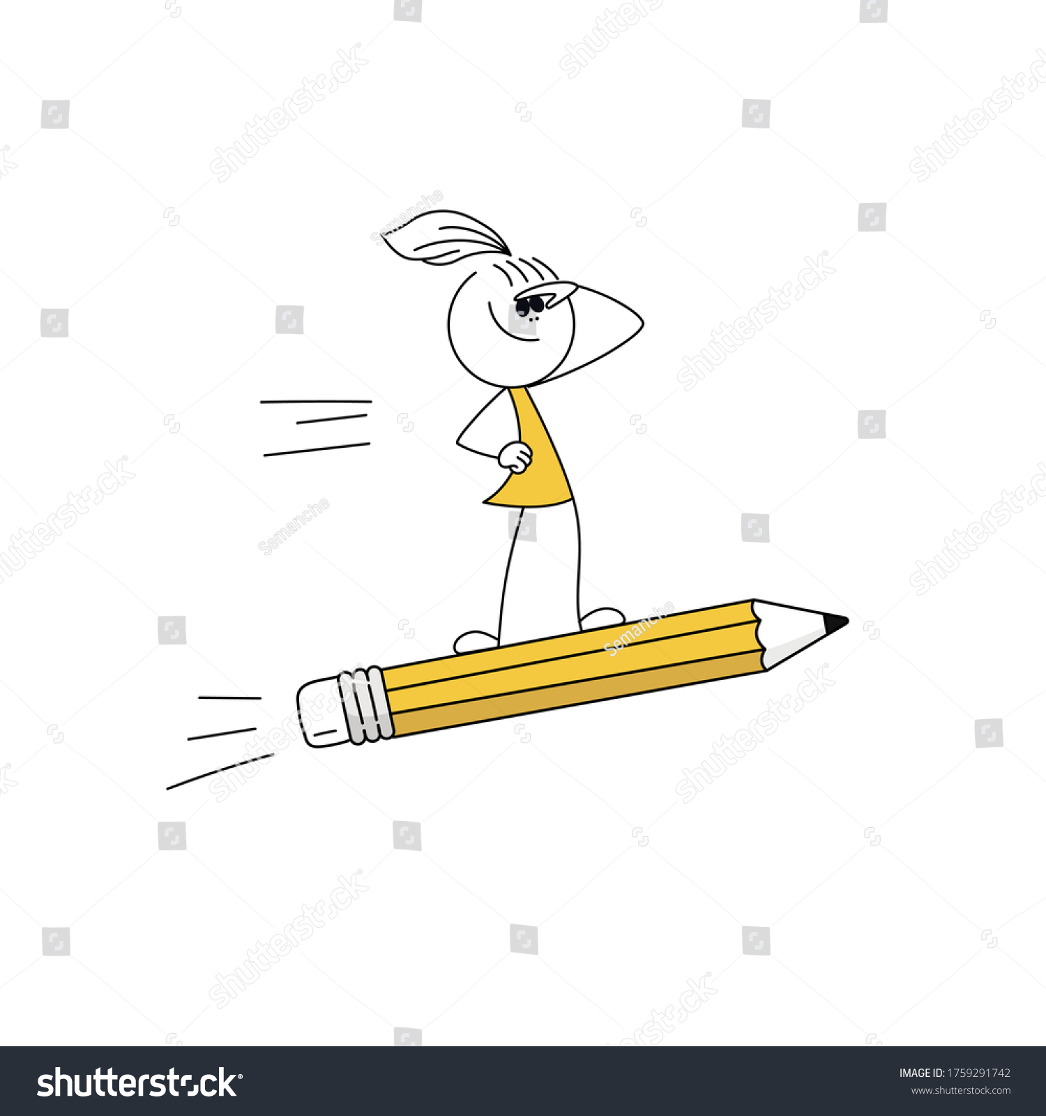 Doodle Stick Figure Doodle Stick Figure Stock Vector (Royalty Free ...