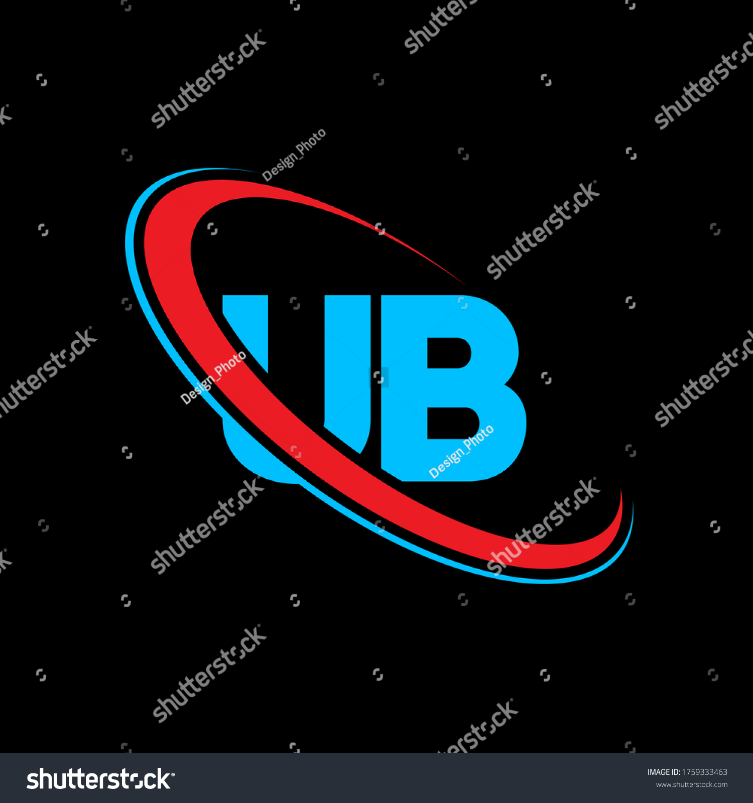 Ub U B Letter Logo Design Stock Vector (Royalty Free) 1759333463 ...