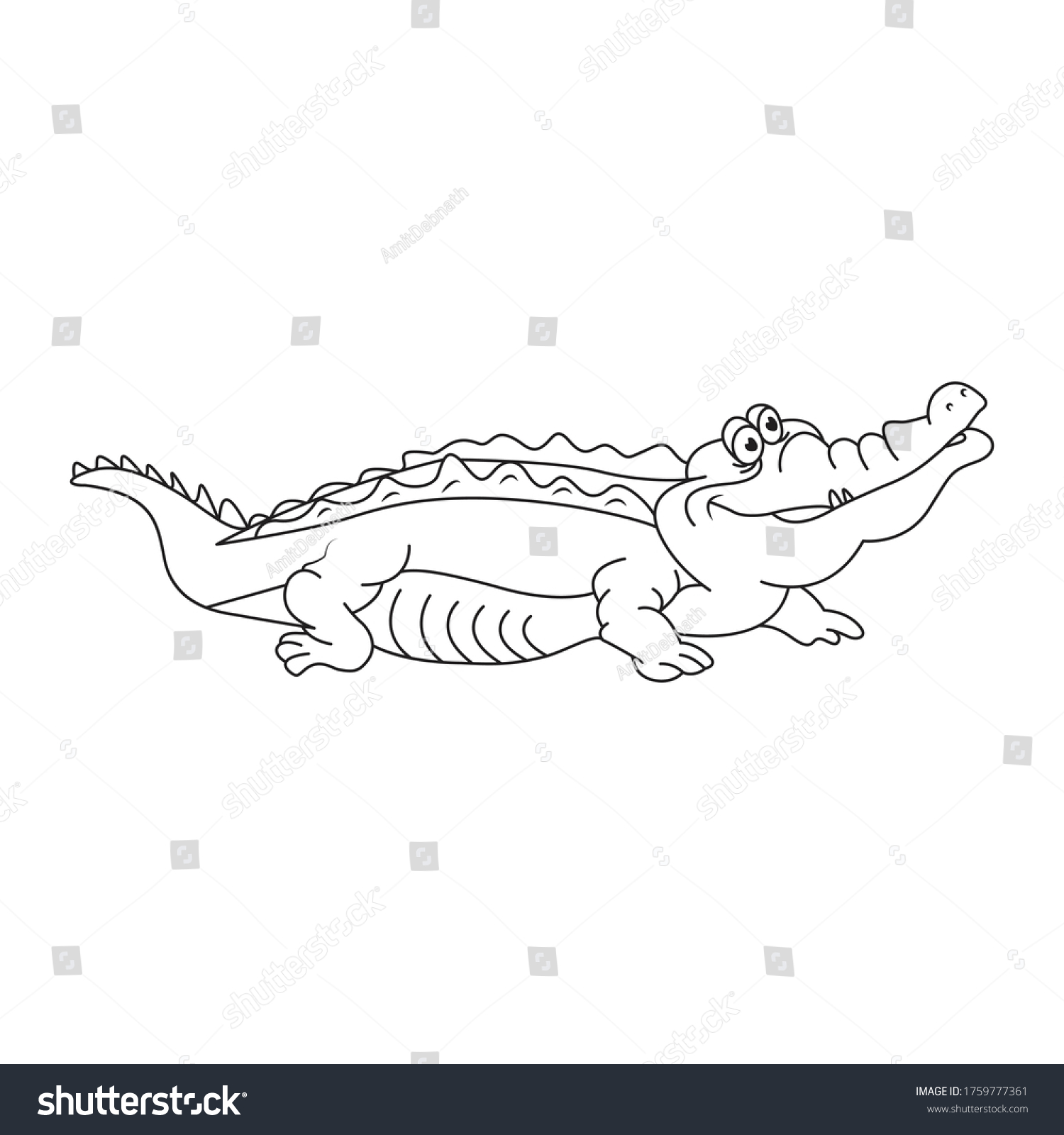 Alligator Line Art Continuous Line Drawing Stock Vector (Royalty Free ...