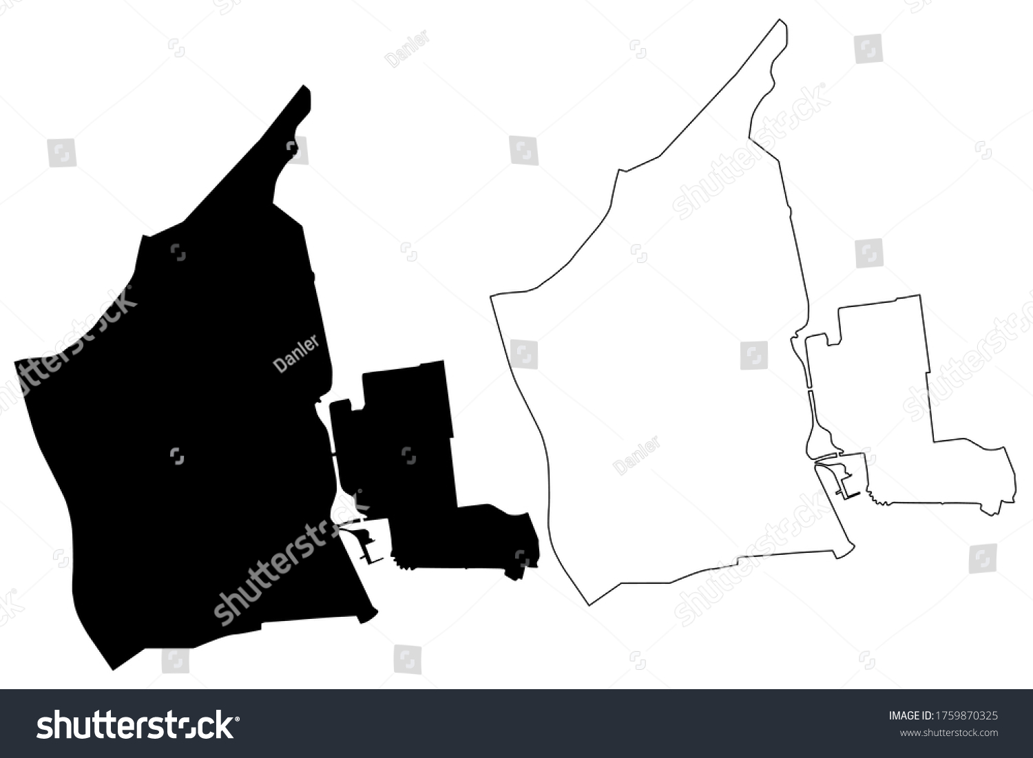 Qatif City Kingdom Saudi Arabia Ashsharqiyyah Stock Vector (Royalty ...