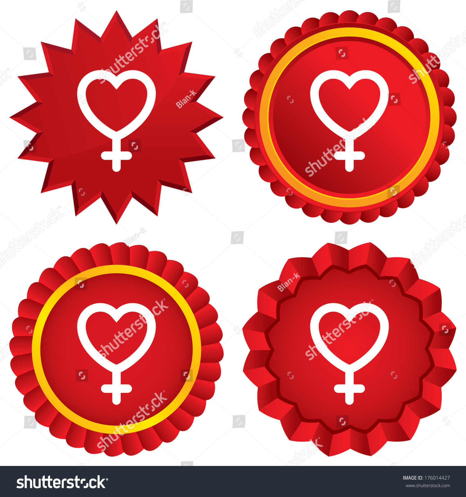 Female Sign Icon Woman Sex Heart Stock Vector Royalty Free 176014427 Shutterstock