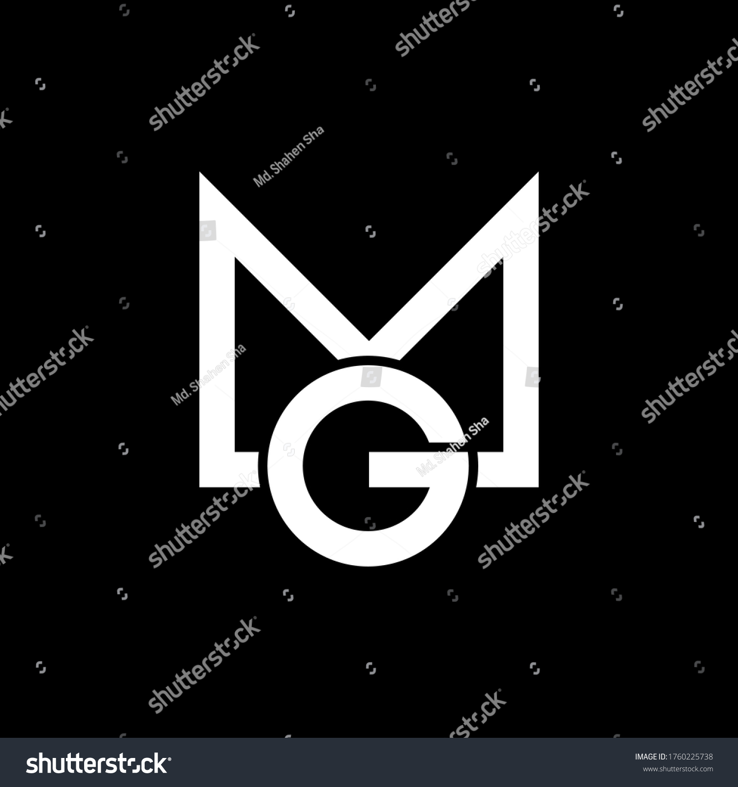 Mg Letter Logo Design Initial Letters Stock Vector (Royalty Free ...