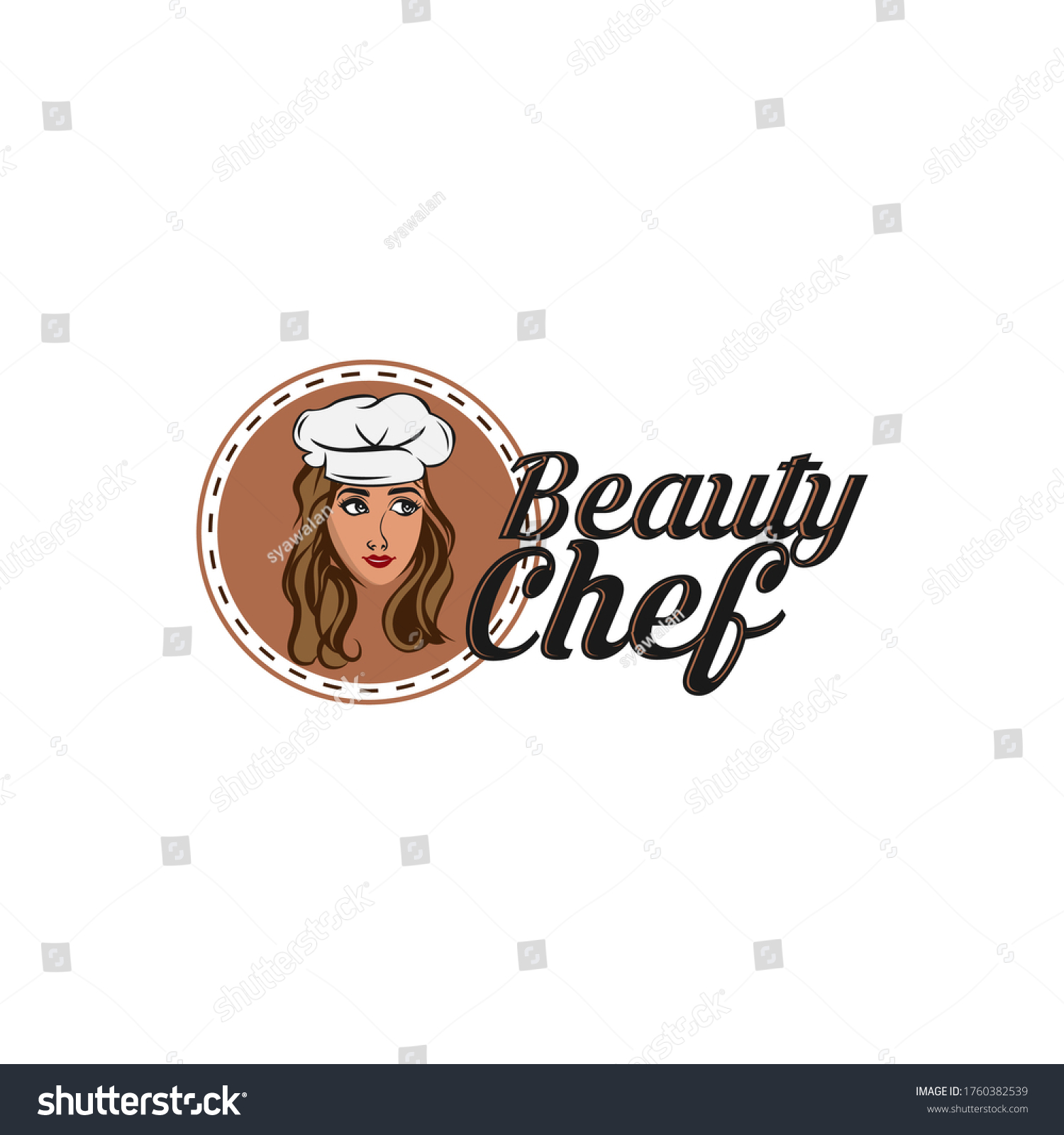 Chef Woman Mascot Character Logo Vectorbeautiful Stock Vector (Royalty ...