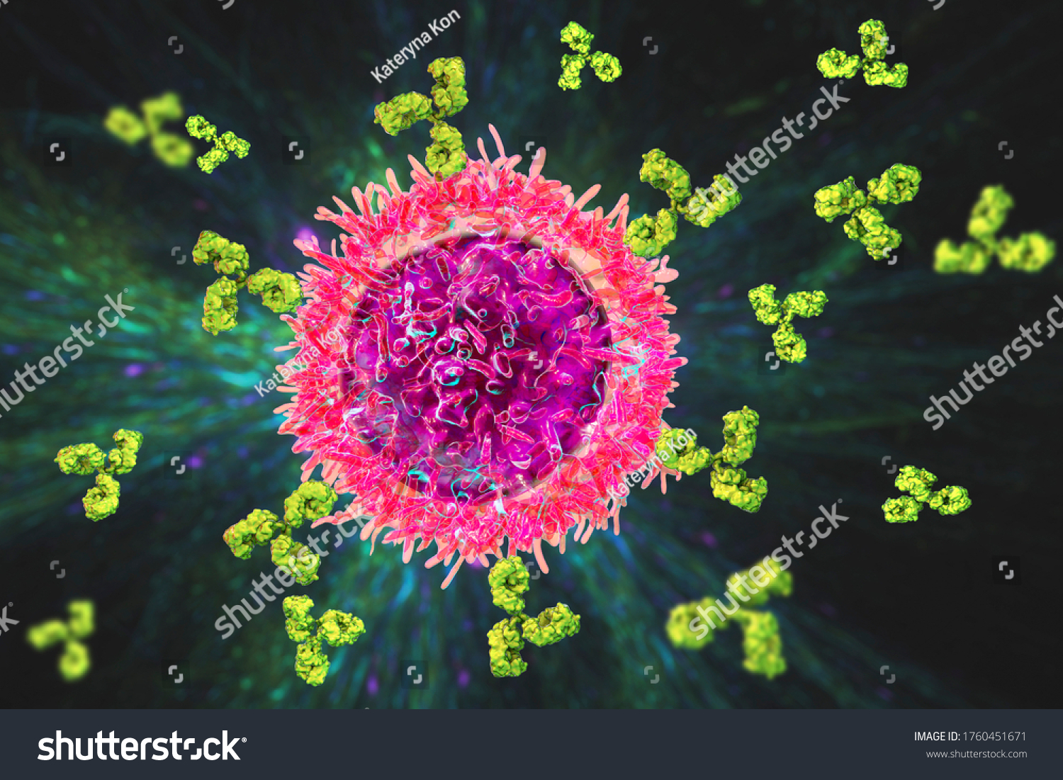 Bcell Antibodies 3d Illustration Principles Immunity Stock Illustration ...