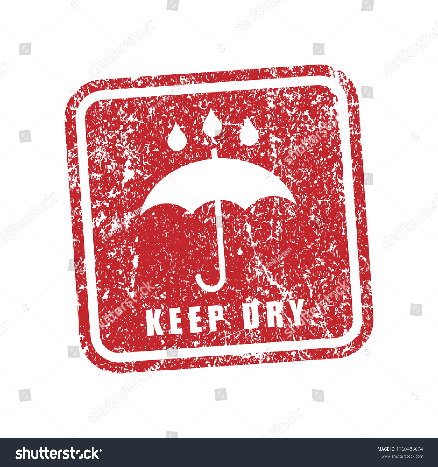 Keep Dry Packaging Sticker Icon Symbol Stock Vector (Royalty Free ...