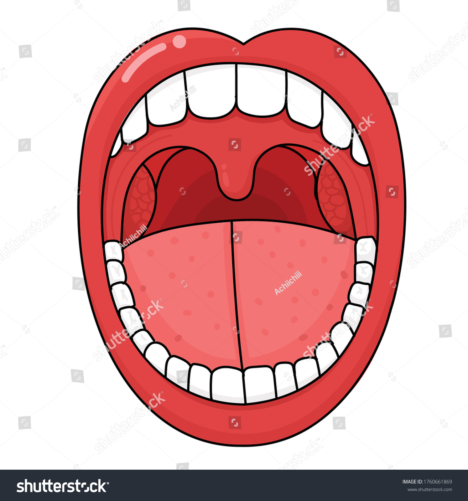 Anatomy Tonsils Body Human Stock Vector (Royalty Free) 1760661869 ...