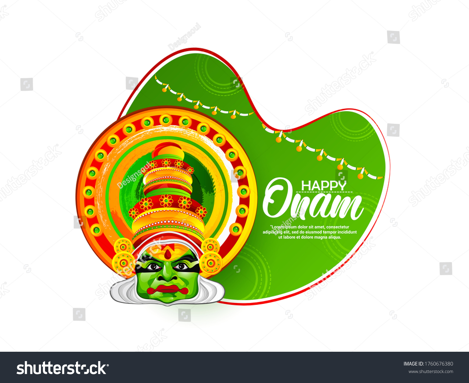 Illustration Onam Festival Snakeboat Race Onam Stock Vector (Royalty ...