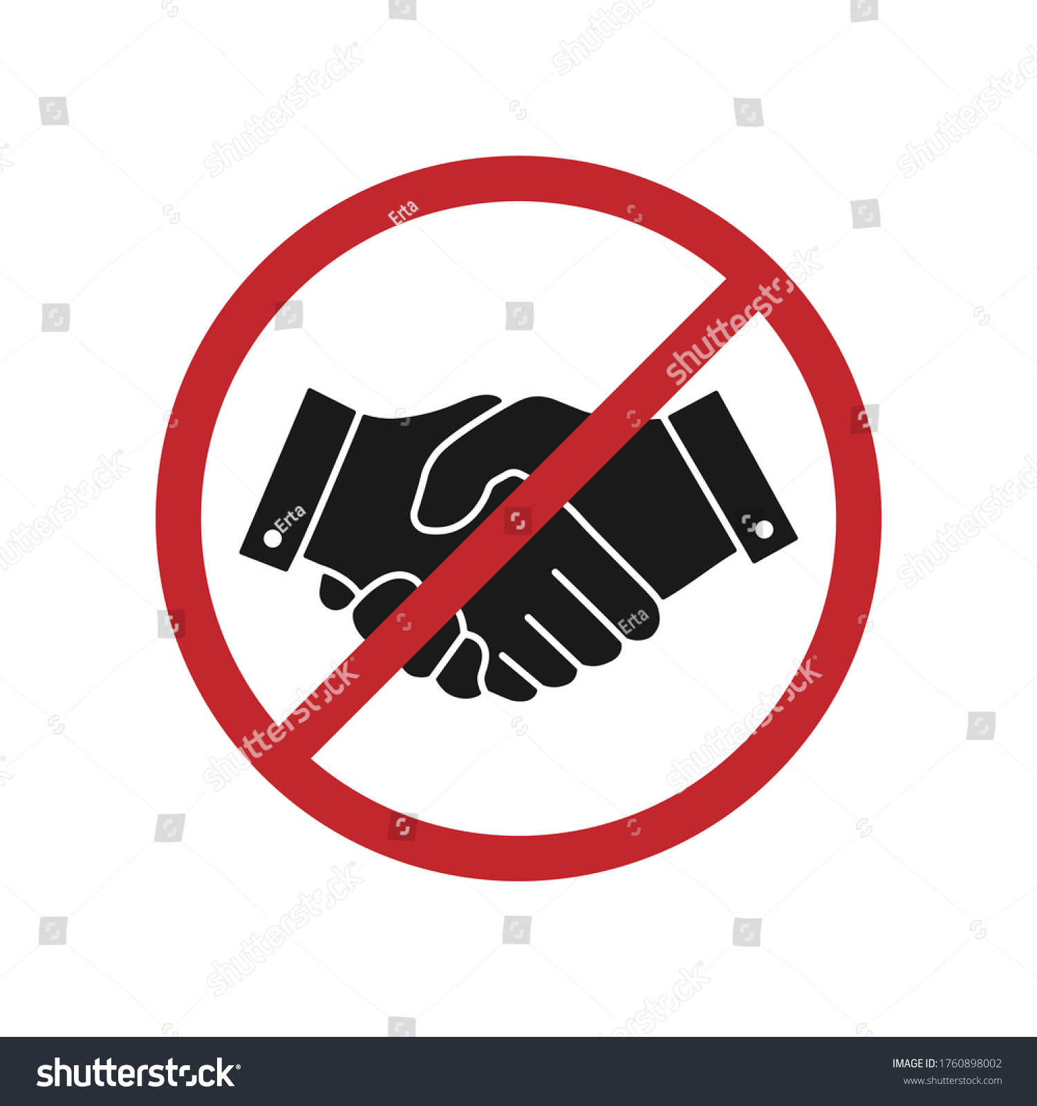 No Handshake Sign Icon Design Isolated Stock Vector (royalty Free 