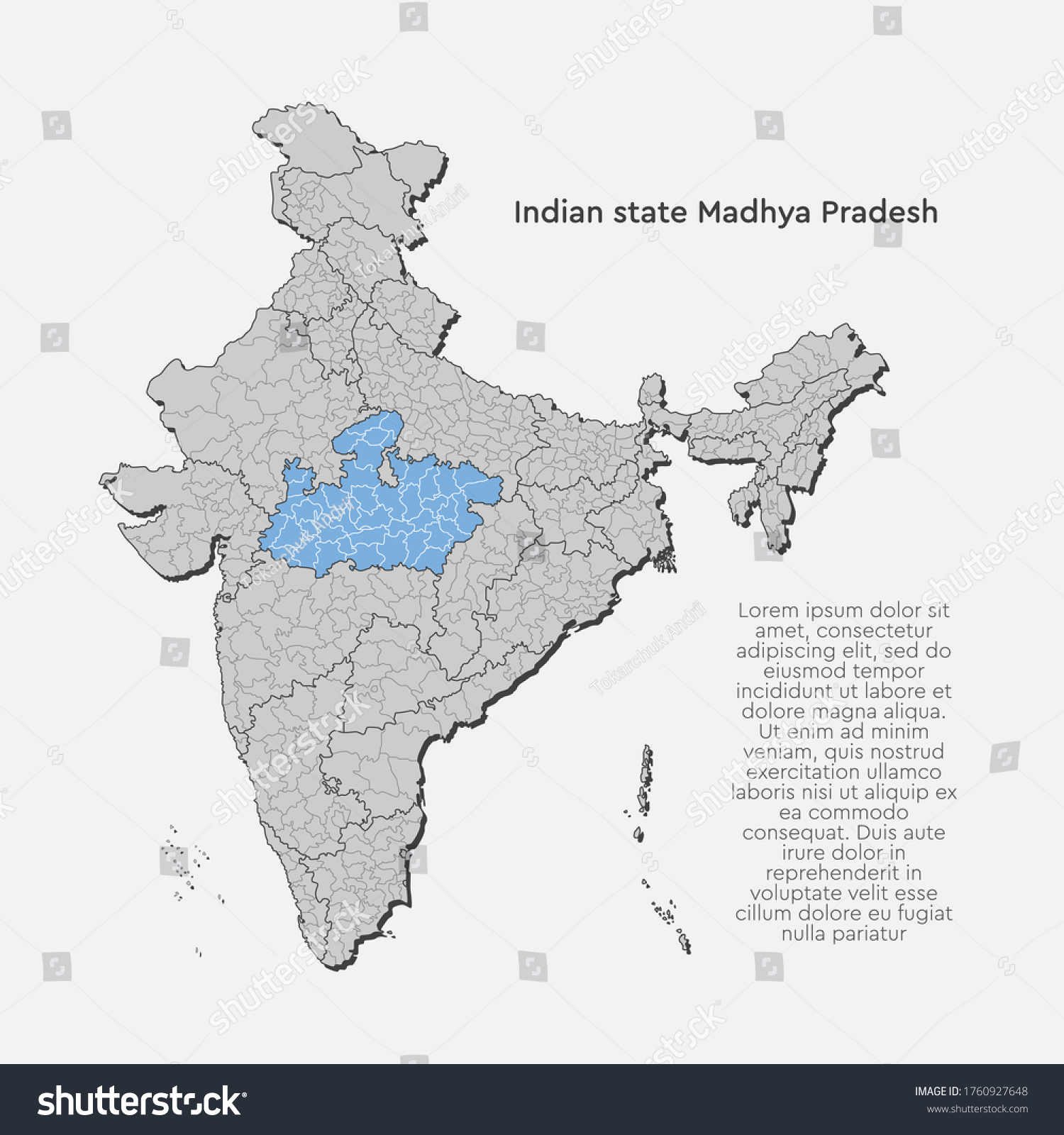 Detailed Vector India Country Outline Border Stock Vector (Royalty Free ...