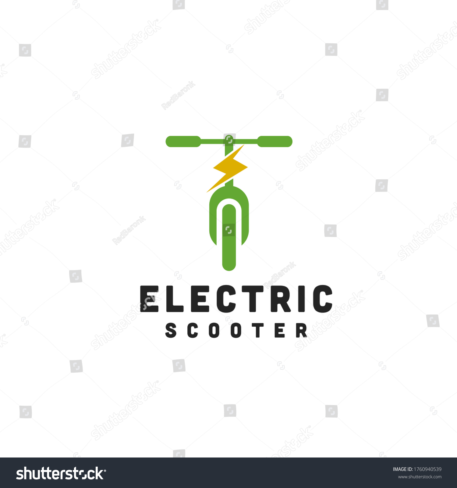 Scooter Electric Modern Logo Green Escooters Stock Vector (Royalty Free ...