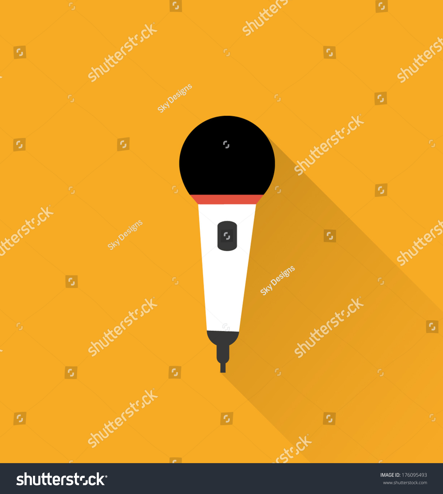 Microphone Icon Stock Vector (Royalty Free) 176095493 | Shutterstock