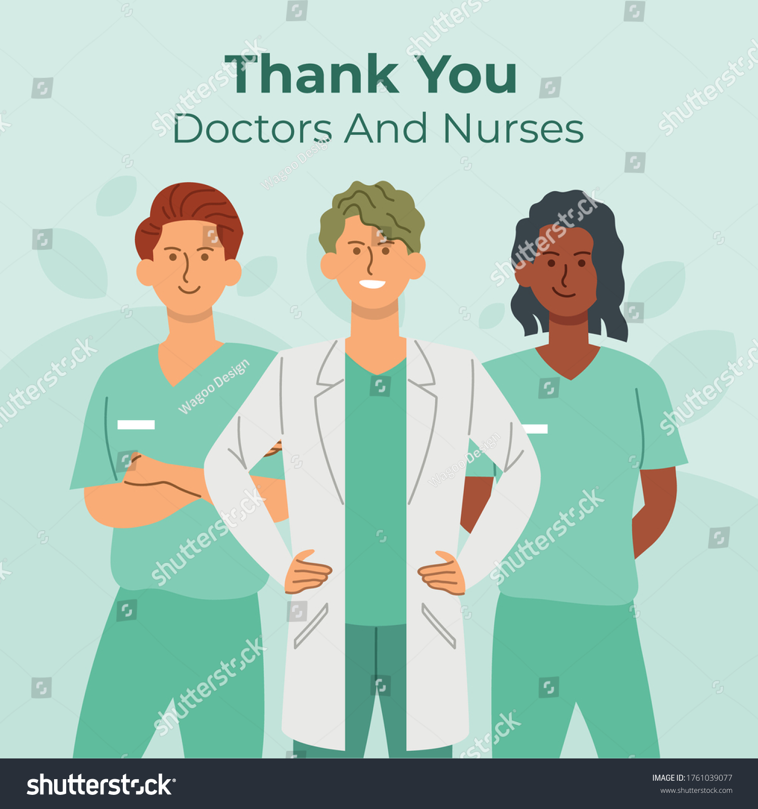 Thank You Doctors Nurses You All Stock Vector Royalty Free 1761039077 Shutterstock