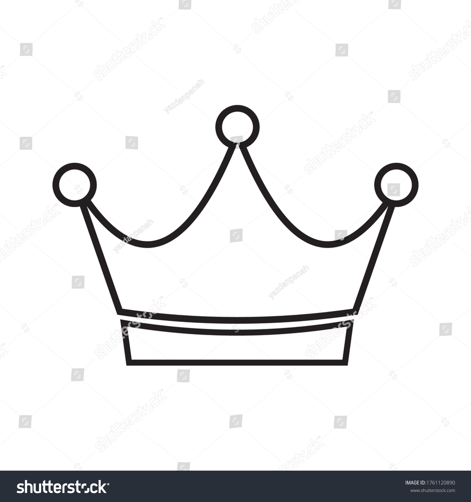 Crown Icon Trendy Flat Style Isolated Stock Vector (Royalty Free ...