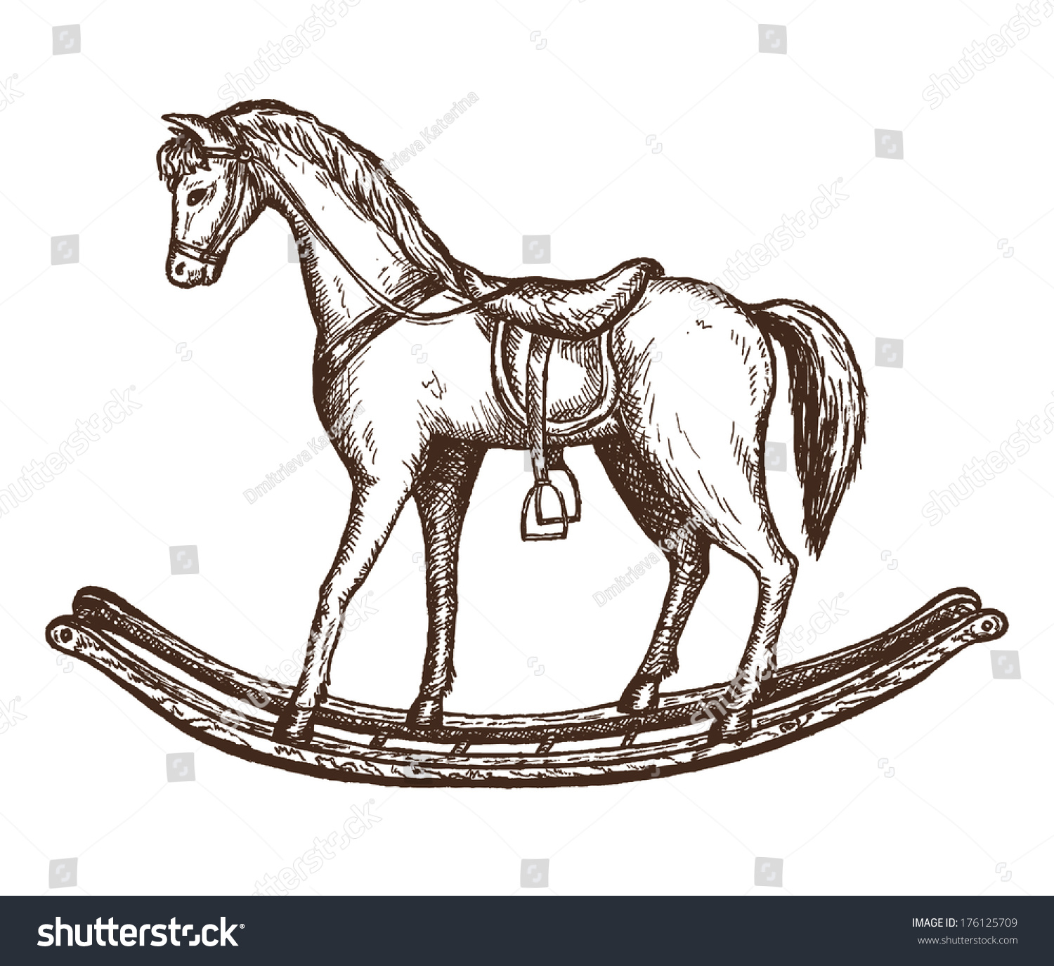 1,185 Rocking horse hand draw Images, Stock Photos & Vectors | Shutterstock