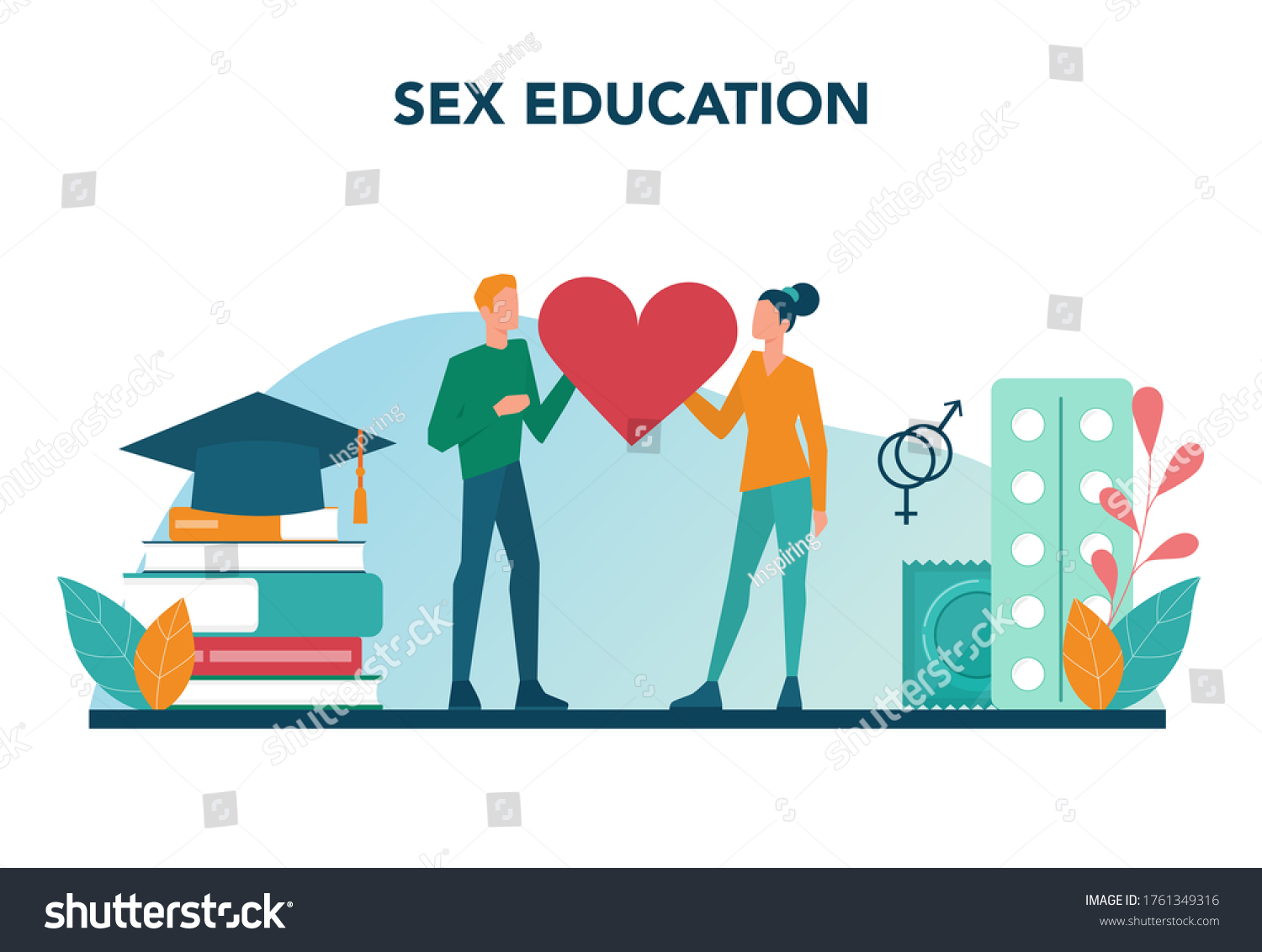 Sexual Education Concept Sexual Health Lesson Stock Vector Royalty Free 1761349316 Shutterstock 7005