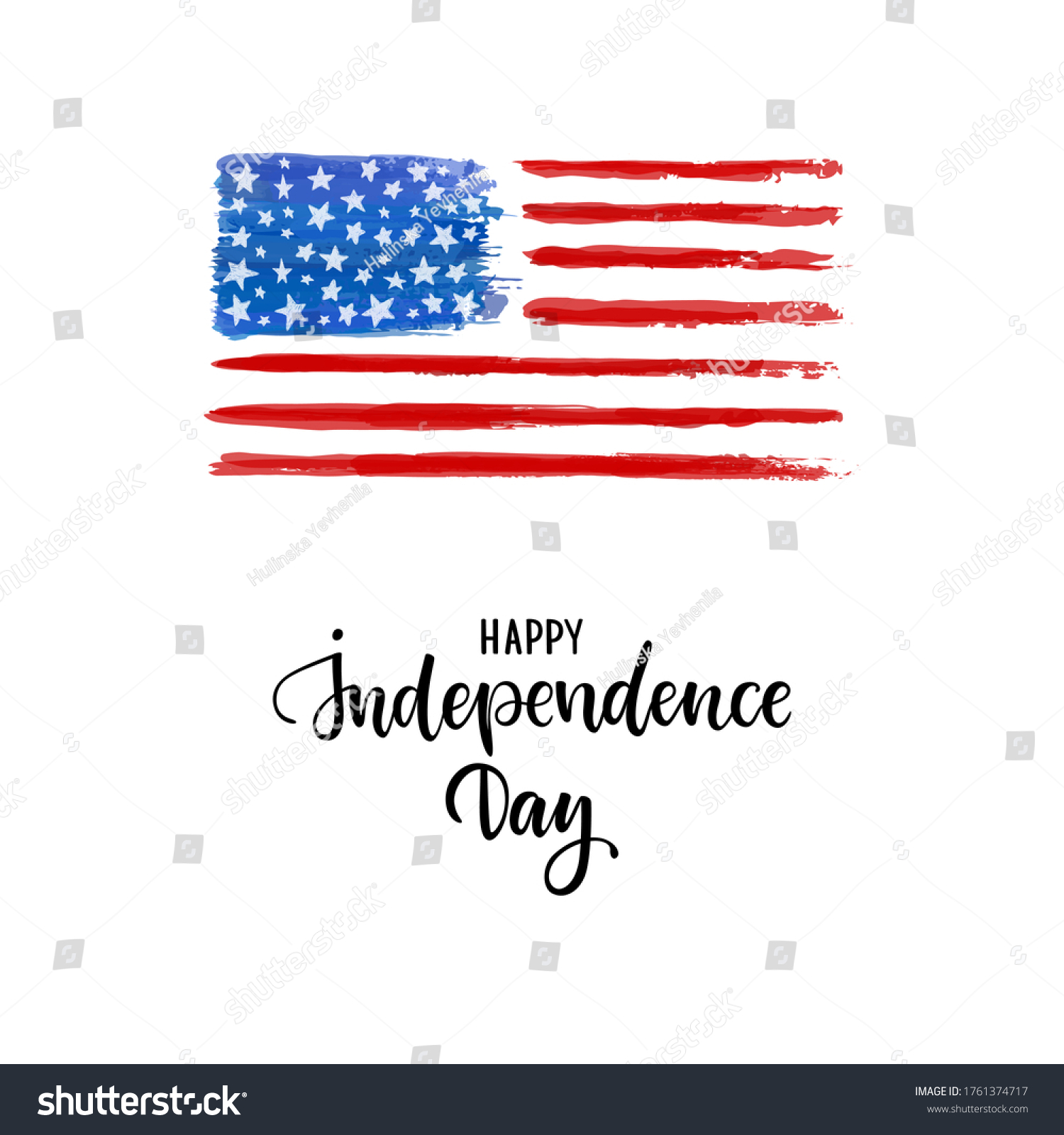 Happy Independence Day Card American Independence Stock Vector (Royalty ...