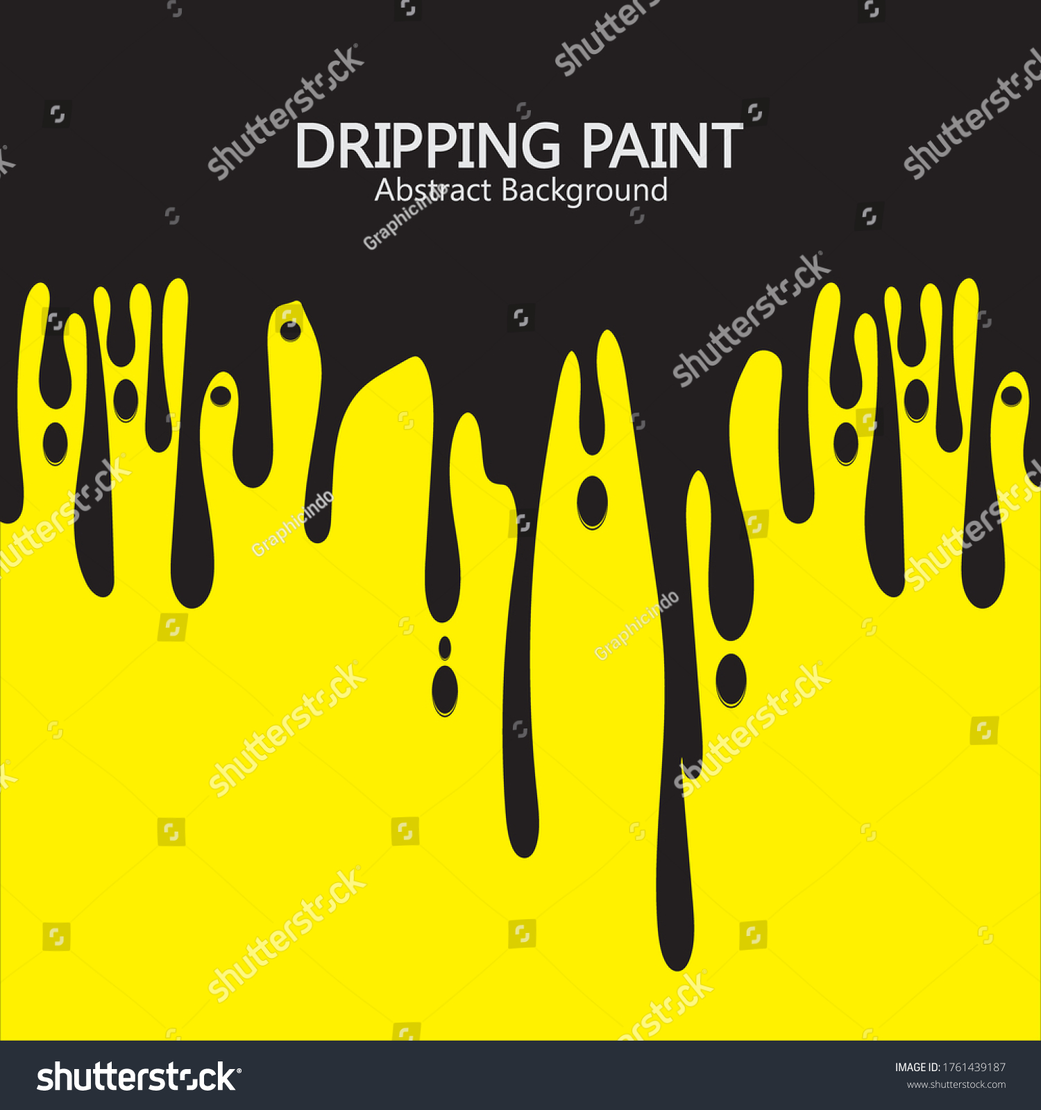 Black Ink Dripping Paint Spill Leaking Stock Vector (Royalty Free ...