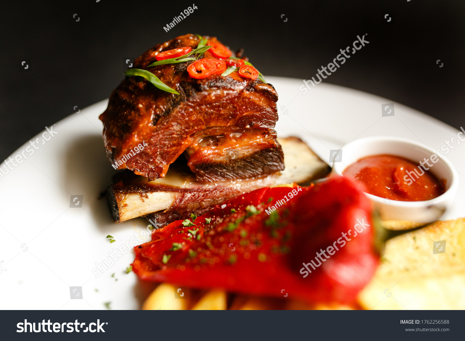 Sexy Mouth Watering Succulent Pork Rib Stock Photo Shutterstock