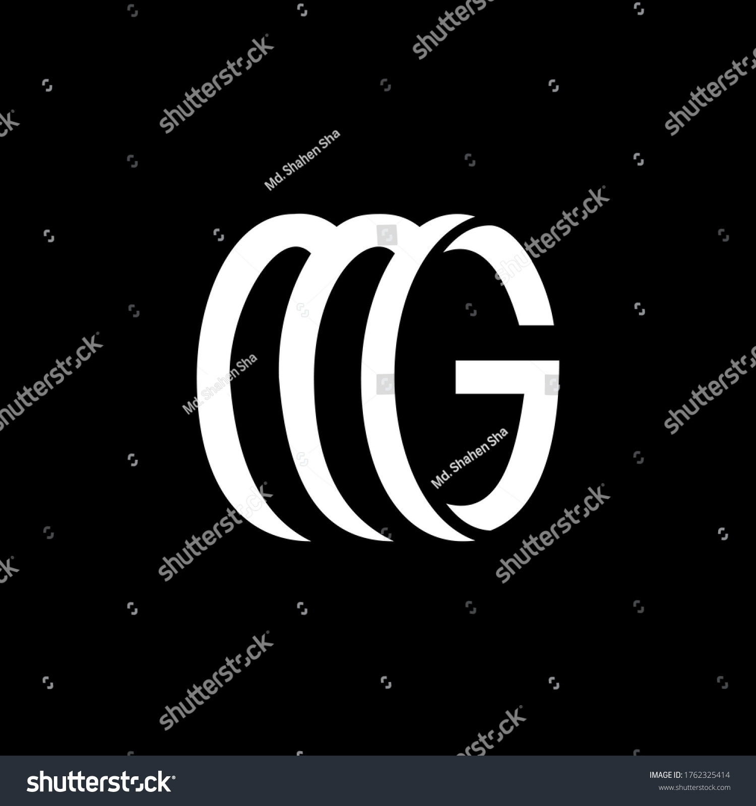 Mg Letter Logo Design Initial Letters Stock Vector (Royalty Free ...