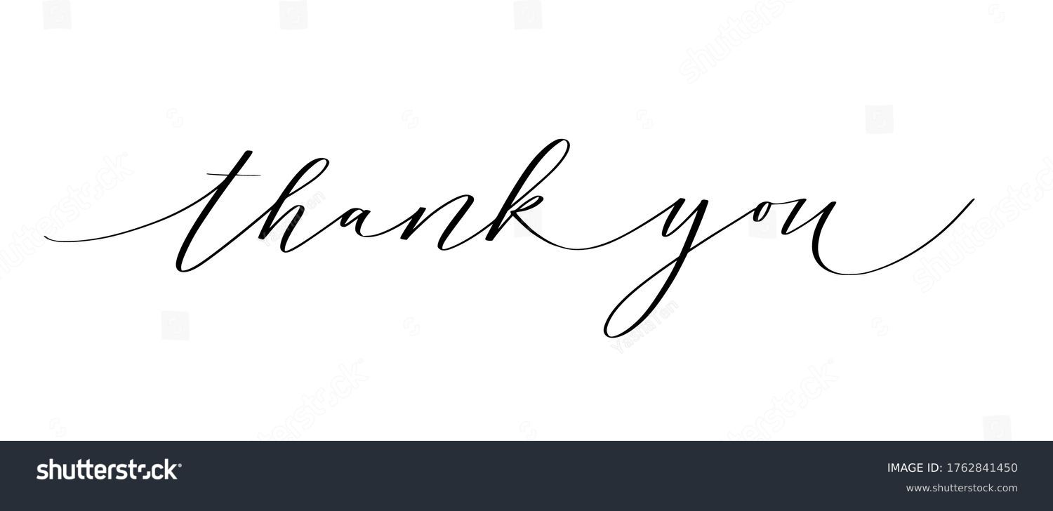 Thank You Ink Pen Modern Classy Stock Vector (Royalty Free) 1762841450 ...