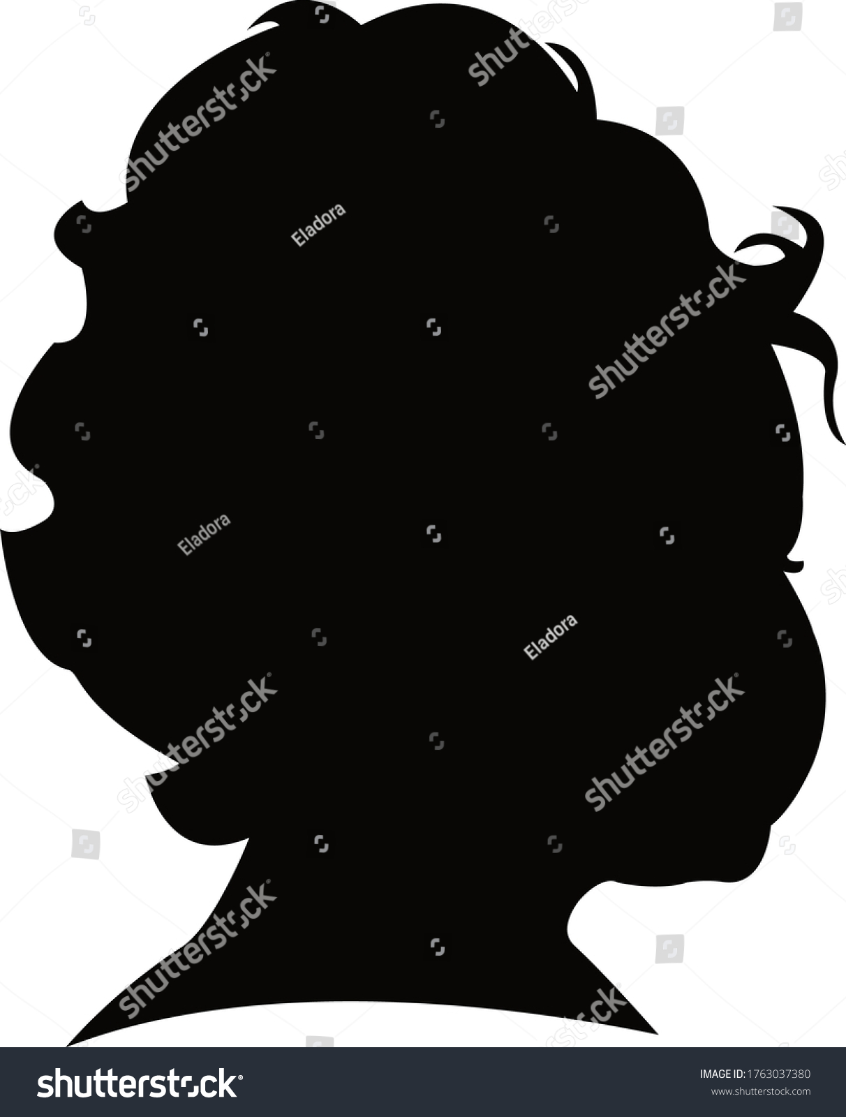 Baby Head Silhouette Vector Stock Vector (Royalty Free) 1763037380 ...