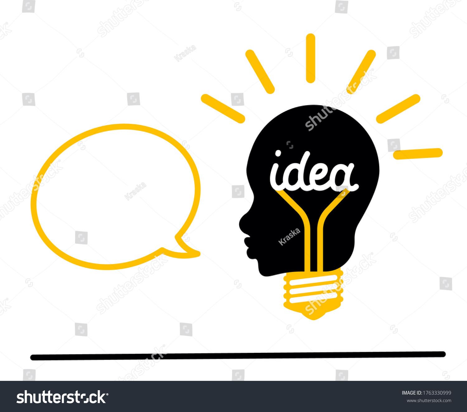 Spreading Idea Glowing Man Mind Lightbulb Stock Vector (Royalty Free ...