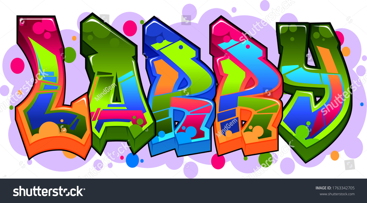 Larry Name Text Graffiti Word Design Stock Illustration 1763342705 ...