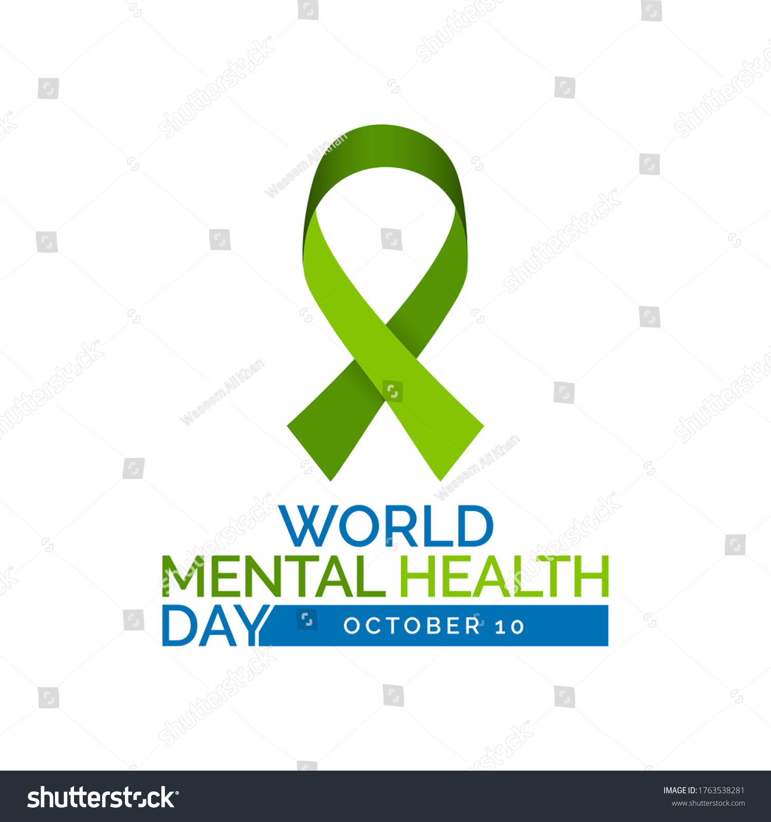 World Mental Health Day International Day Stock Vector (Royalty Free ...