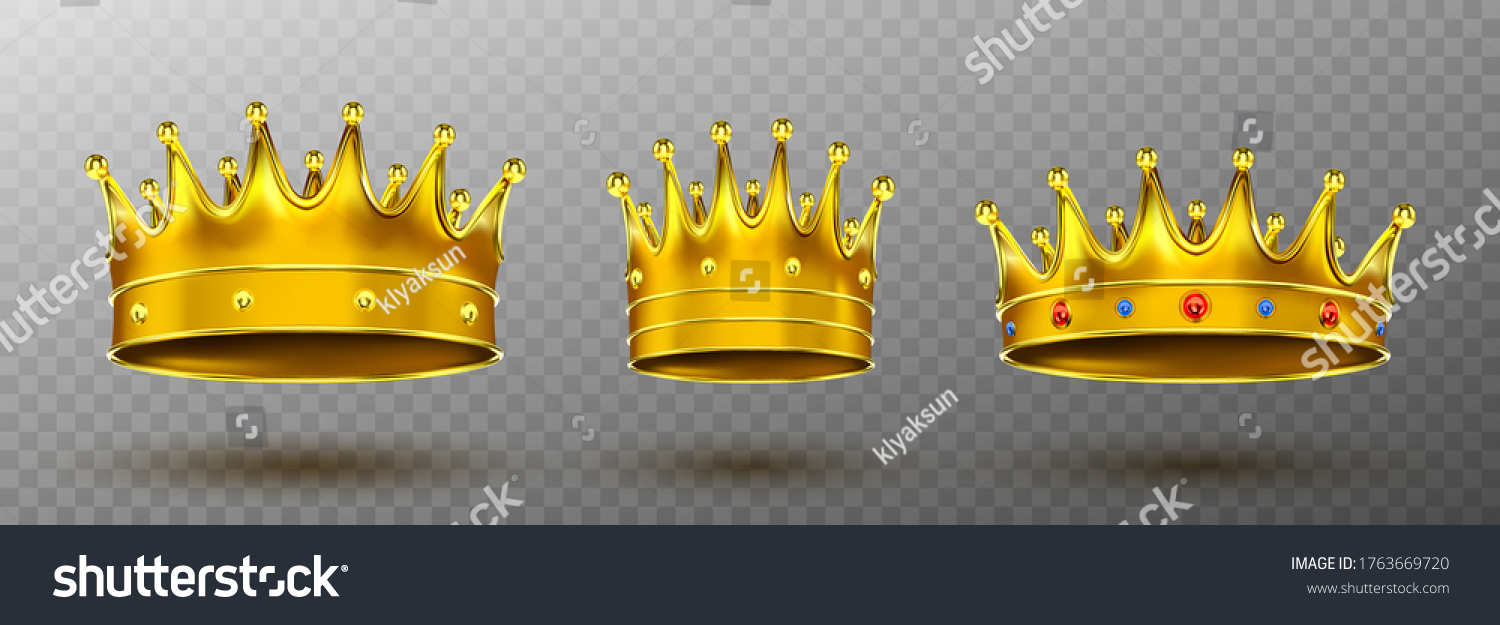 golden-crowns-king-queen-crowning-headdress-stock-vector-royalty-free