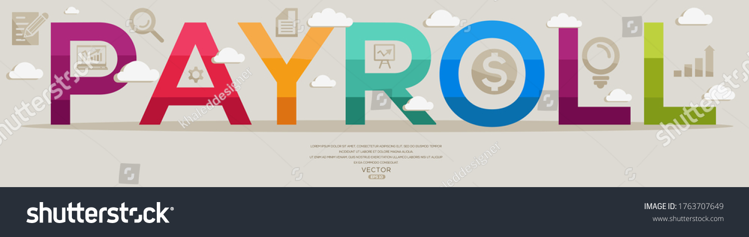 Creative Payroll Designletters Iconsvector Illustration Stock Vector ...