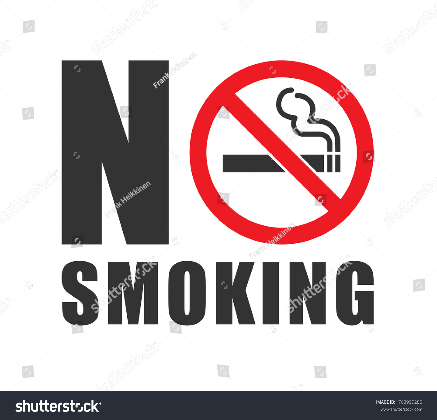 No Smoking Icon Sign Cigar Tobacco Stock Vector (Royalty Free ...